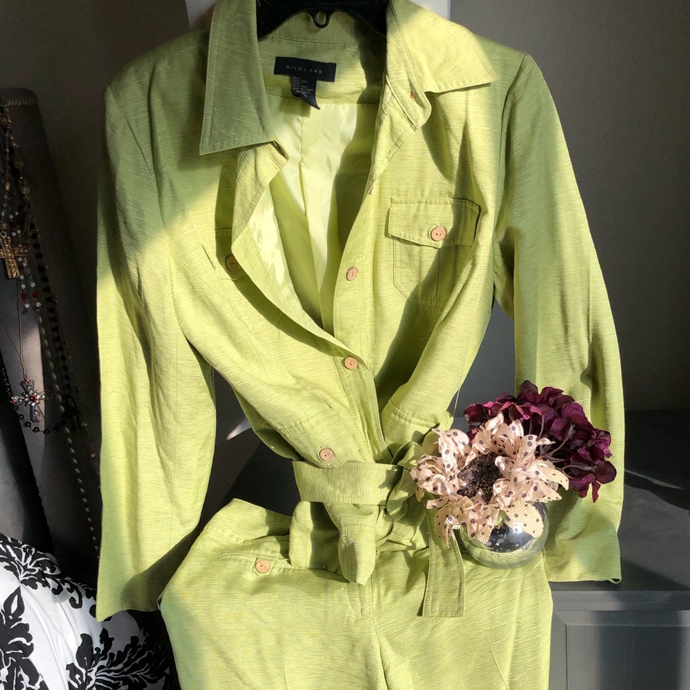 Silk Land Jacket & Pants Suit